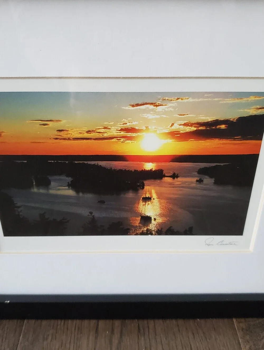 Sunset Landscape Gallery Wall Art Matted & Framed Postcard Print IAN CORISTINE - Picture 3 of 9